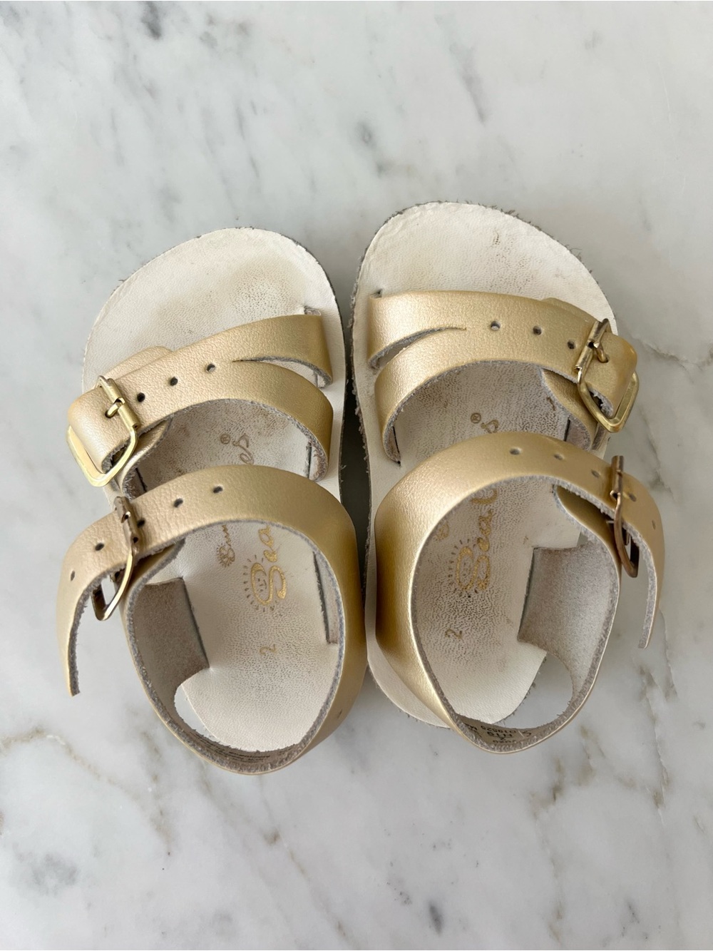 Sun San Sweetheart Gold Baby Sandals